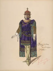 Philippe le Bon, duc de Bourgogne, costume design for Jeanne d