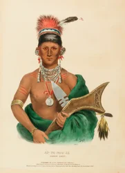 AP-PA-NOO-SE. SAUKIE CHIEF, tiré de History of the Indian Tribes of North America (Histoire des tribus indiennes d