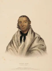 LITTLE CROW. A SIOUX CHIEF, extrait de History of the Indian Tribes of North America (Histoire des tribus indiennes d