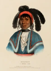 MICANOPY. A SEMINOLE CHIEF, extrait de History of the Indian Tribes of North America (Histoire des tribus indiennes d