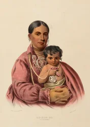 MO-HON-GO. OSAGE WOMAN, tiré de History of the Indian Tribes of North America (Histoire des tribus indiennes d