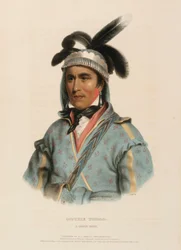 OPOTHLE YOHOLO. A CREEK CHIEF, extrait de History of the Indian Tribes of North America (Histoire des tribus indiennes d