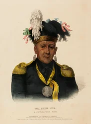 WA-BAUN-SEE, A POTTAWATOMIE CHIEF, extrait de History of the Indian Tribes of North America (Histoire des tribus indiennes d