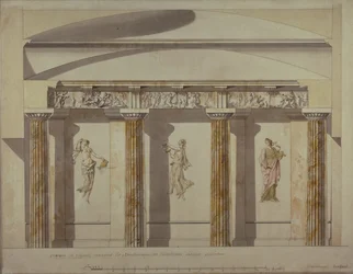 Conception pour le grand cabinet du palais de Pavlovsk, début des années 1780