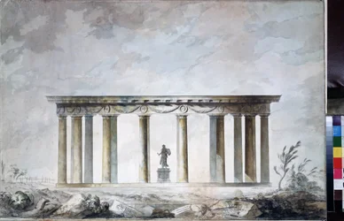 Esquisse du pavillon du parc Tsarskoye Selo