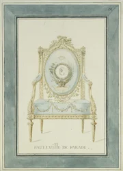 Conception du trône pour le Palais Catherine à Tsarskoïe Selo, 1780s