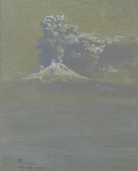 Une pluie de cendres sur Ottaviano, 14 avril 1906