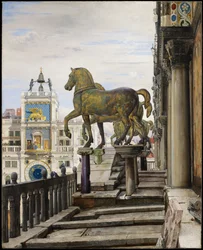 Les chevaux de bronze de San Marco, Venise, 1876