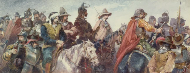 Cavalerie escortant des prisonniers