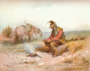 Esquisse de Langham : Le Bivouac, vers 1885