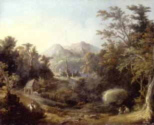 Paysage avec ferme et montagnes, 1832