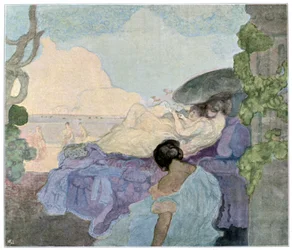 Femmes se relaxant au bord de la mer, 1898