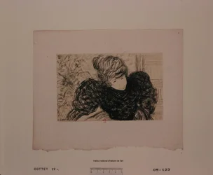 Femme penchée aux larges manches (épreuve a)