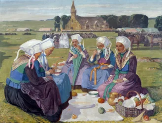 Femmes de Plougastel au Pardon de Sainte-Anne-La-Palud