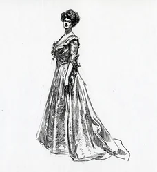 Une fille Gibson, vers 1902