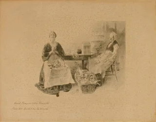 Caleb Plummer et sa fille, tiré de "The Cricket on the Hearth" (Le grillon sur la cheminée)
