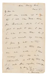 Lettre autographe signée