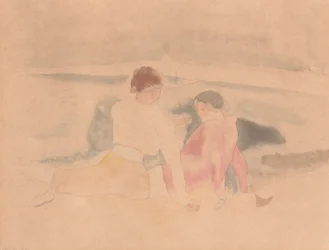 Sans titre (Deux femmes et des bateaux)