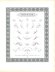 Calligraphic Pen Flourishes - Traits de Plume (print)