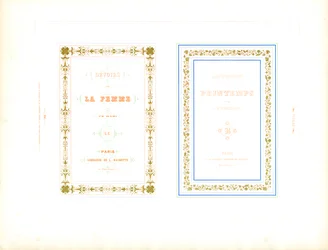 Cadres décoratifs pour titres de livres de littérature française (imprimé)