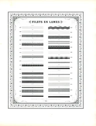 Règles décoratives typographiques avec bordure florale (imprimé)