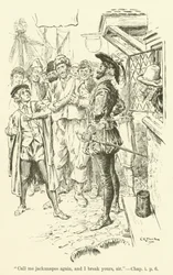 Illustration pour « Westward Ho! » de Charles Kingsley (gravure)