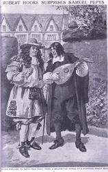 Robert Hooke surprend Samuel Pepys