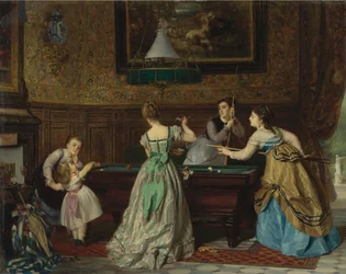 Dames jouant au billard, 1869