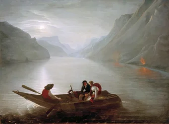 Julie et Saint-Preux sur le lac Léman