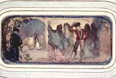 Scène espagnole : Figures et bâtiments