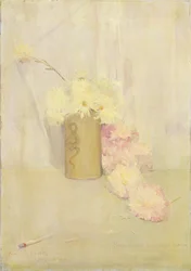Fumée et fleurs de chrysanthème