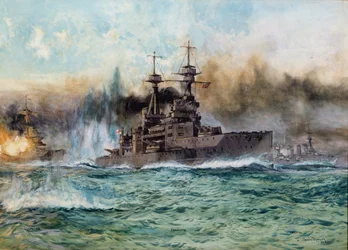 Le H.M.S. Vanguard à la bataille du Jutland, 1924