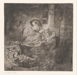 Forgeron avec soufflet