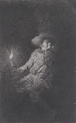 Un homme dans une grotte, 1842