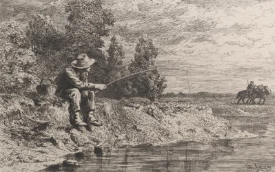 Pêche au gardon, 1865