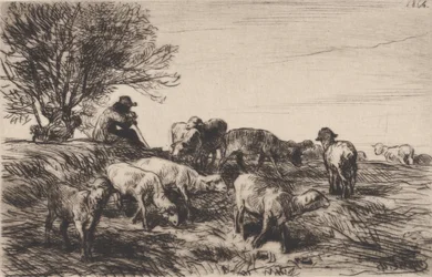 Troupeau de moutons, 1864