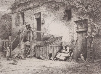 Devant la maison, 1845