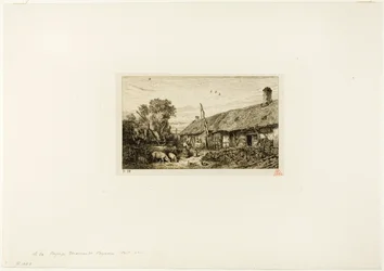 Paysage avec maison de paysan