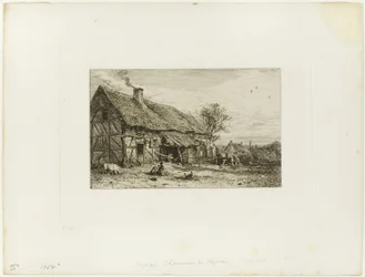 Paysage avec habitation paysanne