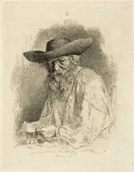 Vieil homme avec gamelle