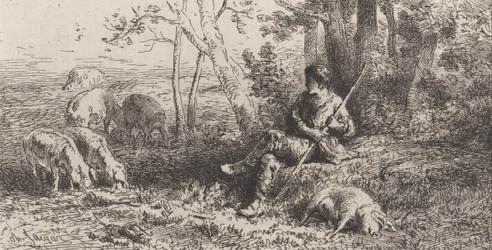 Petit troupeau de cochons, 1864