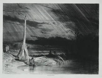 Le pêcheur, temps pluvieux