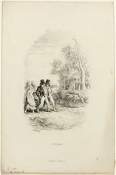 La Charrette à bœufs, Illustration des Fables de Lachambaudie