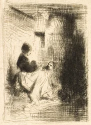 Femme et ses enfants