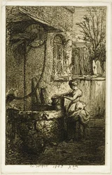 Femme à un puits