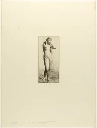 Jeune femme se baignant