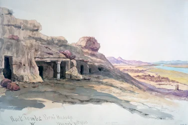 Tombes rupestres, Beni Hassan, 10 mars 1863, Égypte, 1863