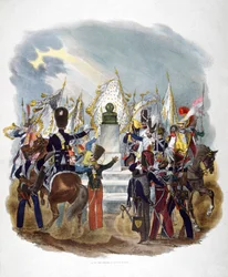 Différents uniformes et régiments de l