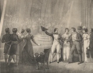 Napoléon et Joséphine visitant l