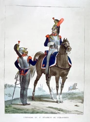 Uniforme du 1er régiment de chasseurs, France, 1823